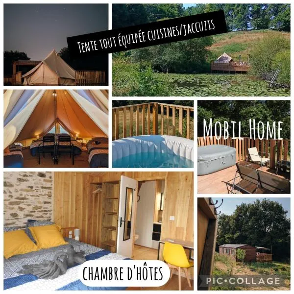 Les secrets de la nature chambre d'hôtes, tentes luxe et nature，位于Savignac-Lédrier的酒店