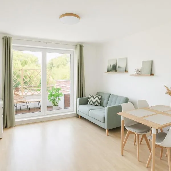 ZEN Apartment - 2SZ - 4 Betten - Küche - Terrasse，位于不莱梅的酒店