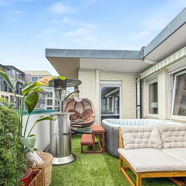 Rooftop Penthouse with Hot Tub，位于斯图加特的酒店