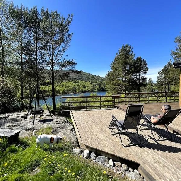 A cottage by the forest with a sea view !，位于Søfstad的酒店