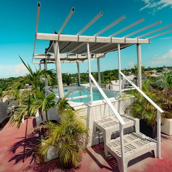 Puerto Morelos Hotel Las Palmas - Near the beach,位于莫雷洛斯港的酒店