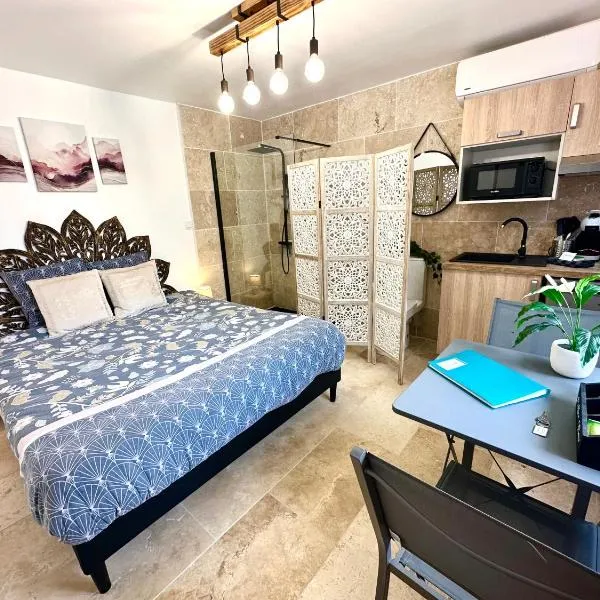 Les Appartements du Mas - Studio Améthyste，位于圣洛朗代古兹的酒店