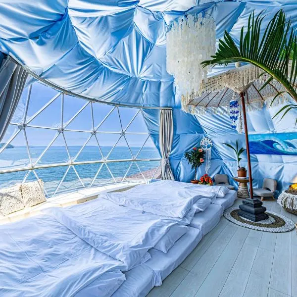 ITOSHIMA SDGs Village Chikyu MIRAI -海の大パノラマ-全室オーシャンビューのドームテント，位于Itoshima的酒店