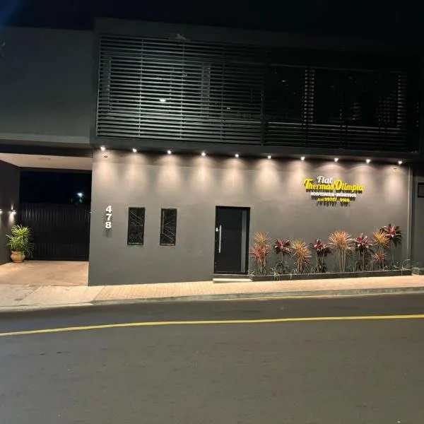 Flat Thermas Olimpia - 900 metros do Thermas dos Laranjais，位于奥林匹亚的酒店