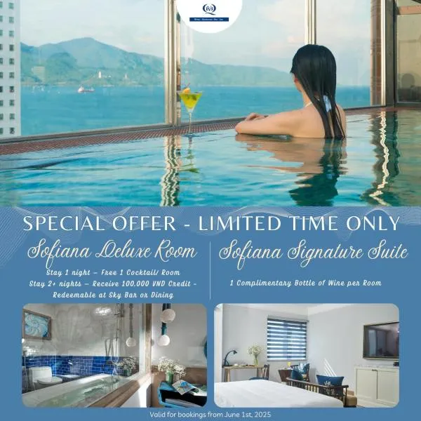 Sofiana My Khe Hotel & Spa - Rooftop Pool Bar - Free Draught Beer and 20 minute Spa per Room，位于岘港的酒店