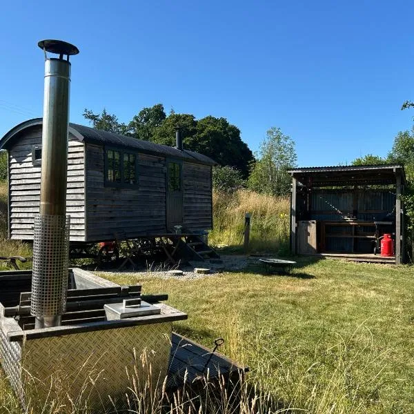 Luxury One Bed Shepherd's Hut with Hot Tub，位于Eggesford的酒店