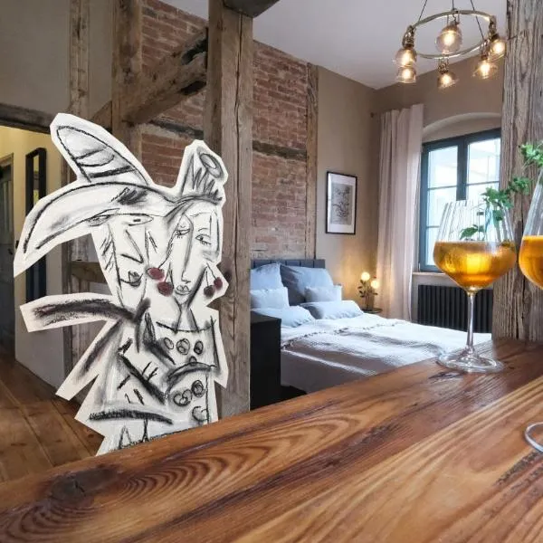 Altstadt Apartment in Torgau mit Balkon und Kunstgarten，位于托尔高的酒店