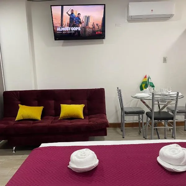 Lindo Apart - Churrasquera y Patio Privado，位于圣克鲁斯的酒店