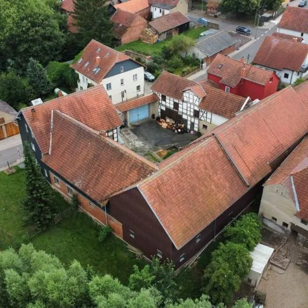 Ruhige,moderne Ferienwohnung im historischen Vierseithof am Nationalpark Hainich bei Eisenach，位于Beuernfeld的酒店
