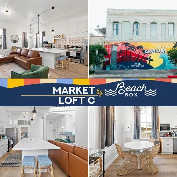 Historic Downtown Galveston Loft with Balcony，位于加尔维斯敦的酒店