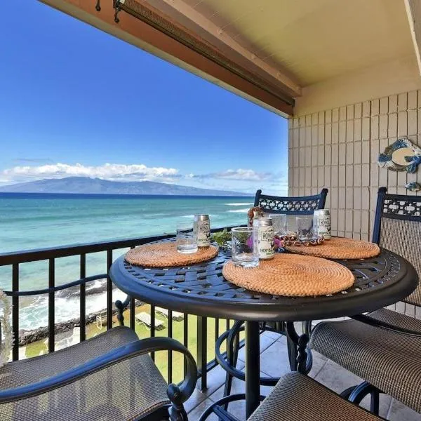 Kaleialoha 309 · KA 309 Oceanfront Condo AC Ocean Views Heated P，位于卡哈纳的酒店