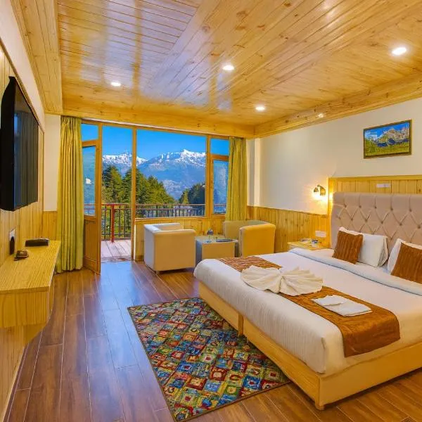Himalayan River Resort, Manali- #riverside #private parking #scenic river & mountain view #open cafe # spacious room #big garden with campfire，位于马拉里的酒店