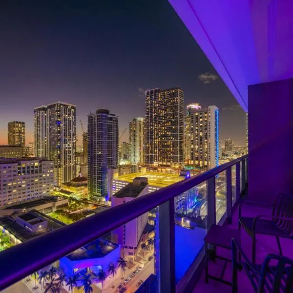 Luxury Apartments Brickell - Bayfront Park - Free Parking - Gym & Rooftop Pool，位于迈阿密的酒店