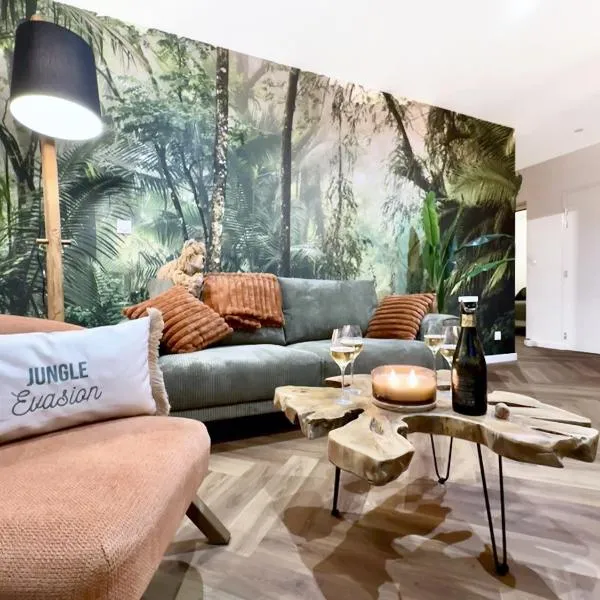 Jungle Évasion, Épernay - Jacuzzi & Sauna，位于埃佩尔奈的酒店