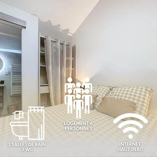 Les Vignes 3 Chambres avec Salle de bain privative，位于昂斯的酒店