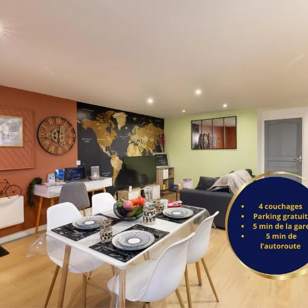 LE CONCORDE-WIFI-Clim-Parking-3étoiles-OcKeys，位于Bram的酒店