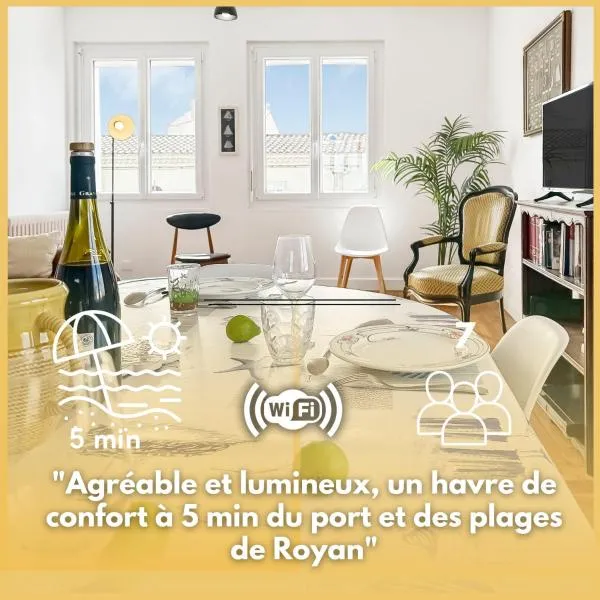 Royan calme & central, Famille, pro, plage，位于鲁瓦扬的酒店