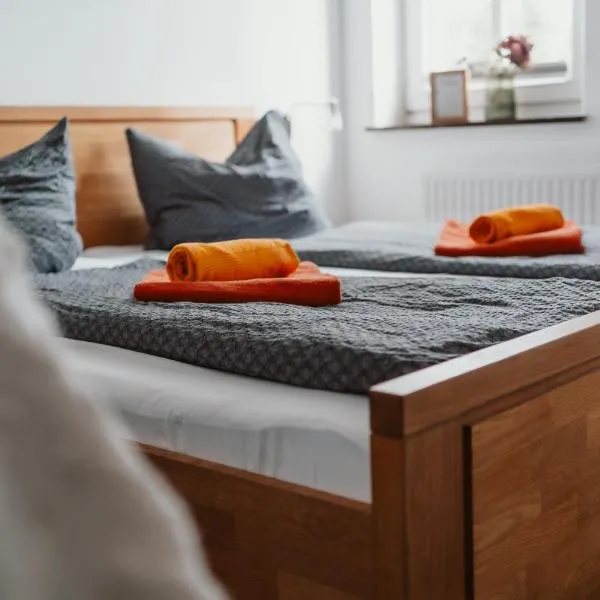 Pension und Ferienwohnung am Teich，位于施莱茨的酒店