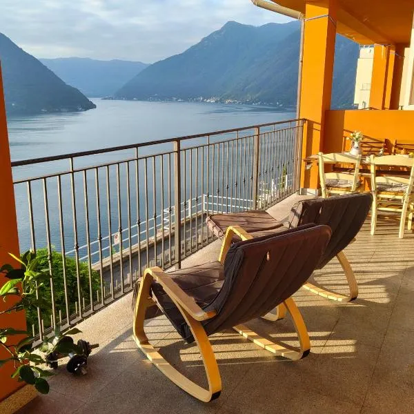 Bella casa con vista panoramica，位于Colonno的酒店