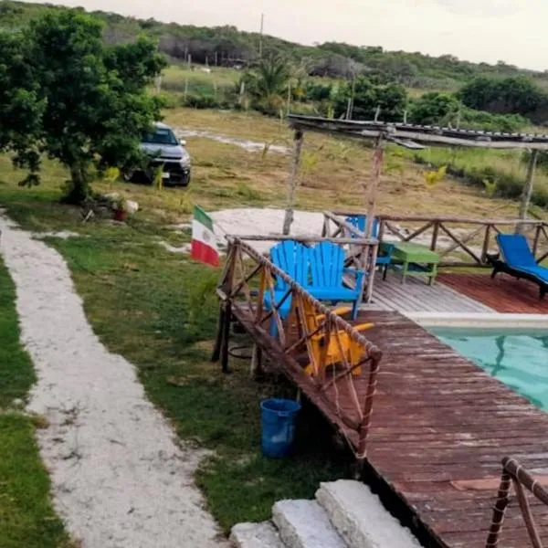 Camping y Cabañas Chelem，位于车勒姆的酒店