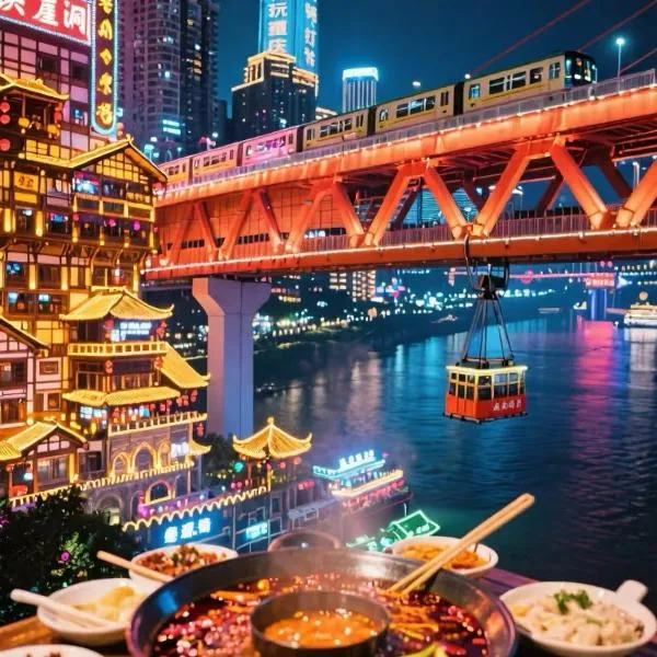 重庆沙坪坝高铁站三峡广场恩季M酒店，位于重庆的酒店