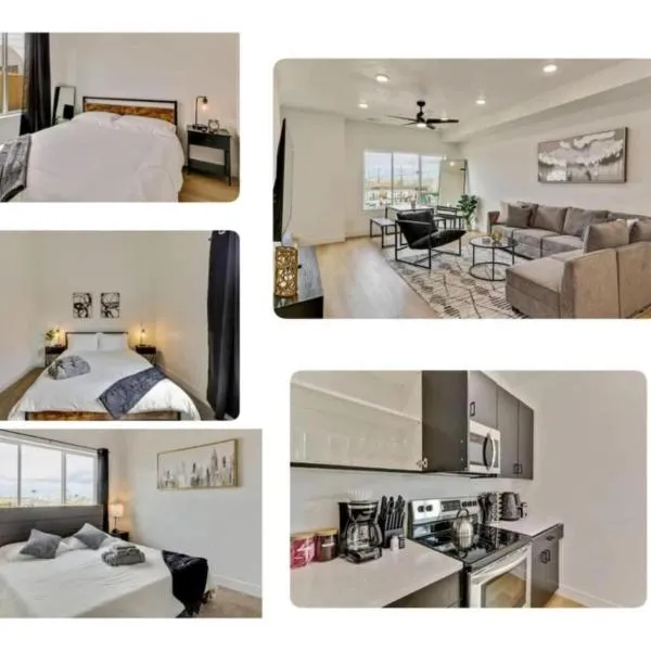 3 Min to DT - 2 Car Garage - Lux Townhome - King Bed，位于盐湖城的酒店