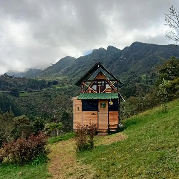 casita en la montaña, cabañas paraíso，位于Sesquilé的酒店