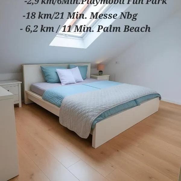 Apartment Katarina Oberasbach 24h Self Checkin mit Klimaanlage 6 Minuten von Playmobil Fun Park，位于上阿斯巴赫的酒店