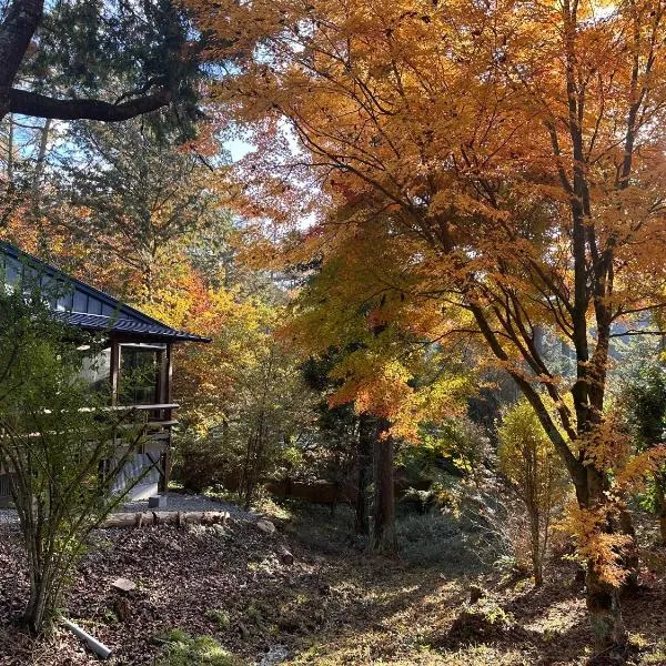 blue in green 飯田高原 cottage and cafe，位于饭田市的酒店