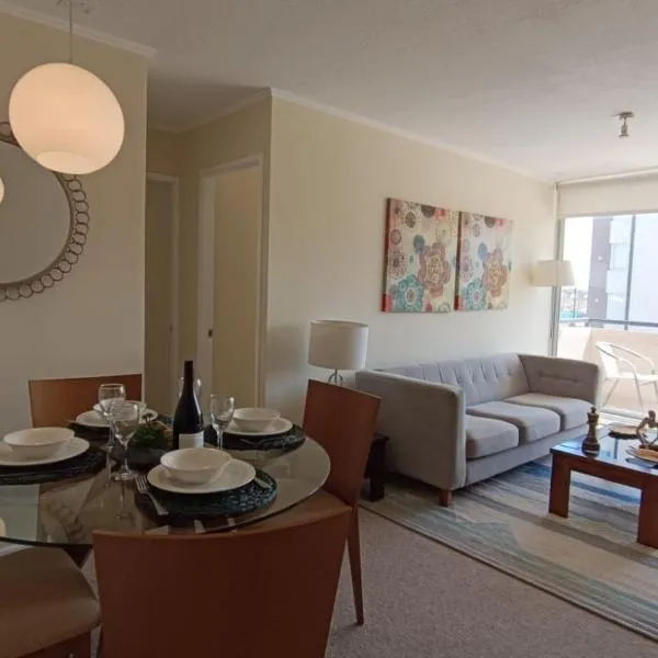 Depto en condo, 2D 1B, aire estacionamiento, full，位于库里科的酒店