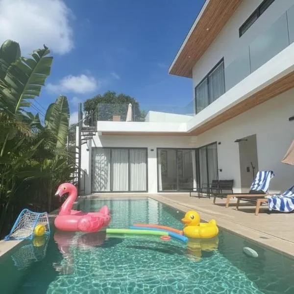 Kohkohnut villa 3BR Villa with Private Pool in Bophut Near Fisherman，位于苏梅岛的酒店