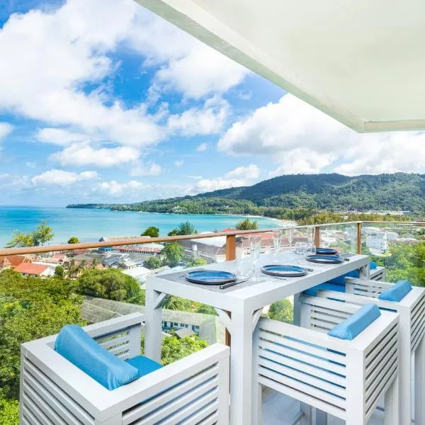 Modern condo with full sea view, 4 min walk to Kamala beach，位于卡马拉海滩的酒店