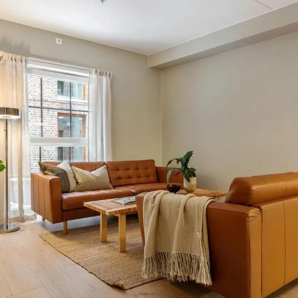 Modern downtown apartment，位于腓特烈斯塔的酒店