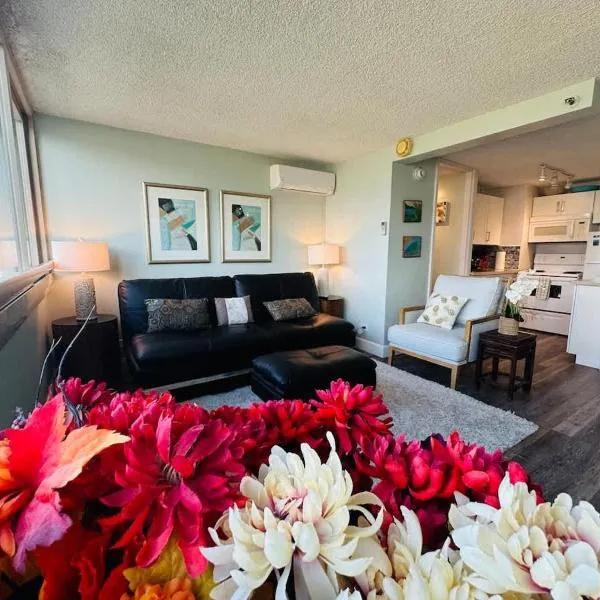 Relaxing Island Colony Waikiki High-Rise 1BR with Split AC & Full Kitchen，位于檀香山的酒店