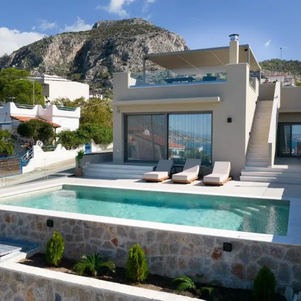 Ammos Luxury Villas Salamina，位于Aiándion的酒店