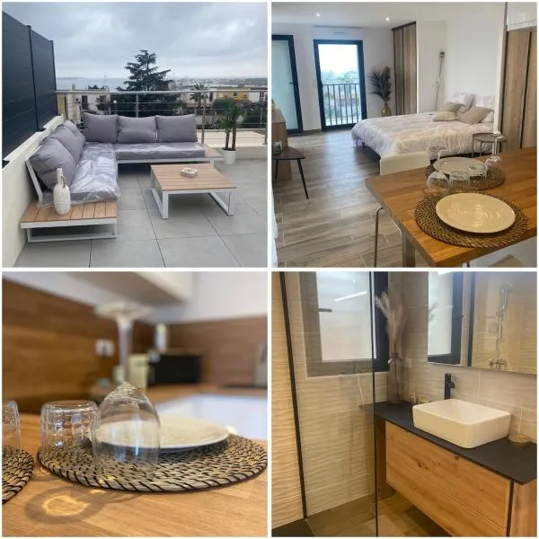 l'hippy chic jacuzzi superbe vue étang de Thau，位于巴拉吕克莱班的酒店
