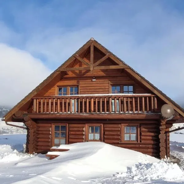 Luxusná drevená zrubová chata v obci Telgárt，位于塔加特的酒店