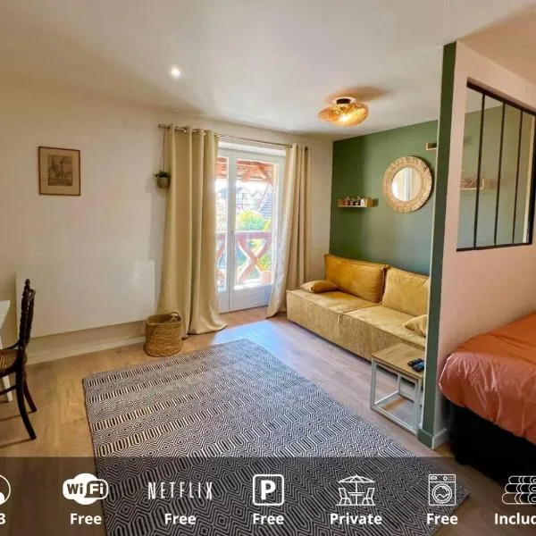 La Poulie - Apartment with Balcony and Free Privative Parking - Close to Colmar，位于Sainte-Croix-en-Plaine的酒店