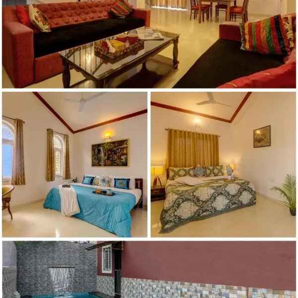 Ludo Private Pool Villa, WiFi-Caretaker-Parking, North Goa，位于巴加的酒店