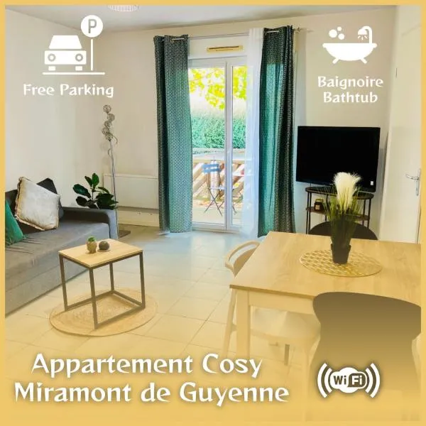 T2 Cosy, résidence sécurisée, parking privé，位于Miramont-de-Guyenne的酒店
