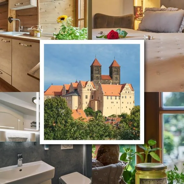 Quedlinburg UNESCO Altstadt Schinkel Ferienunterkünfte - Parkplatz including，位于奎德林堡的酒店