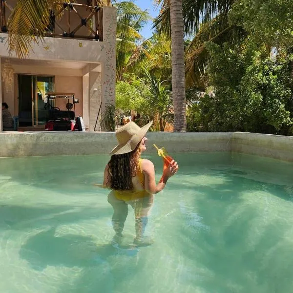 Apartment with jacuzzi and beach club access，位于德尔奇亚港的酒店