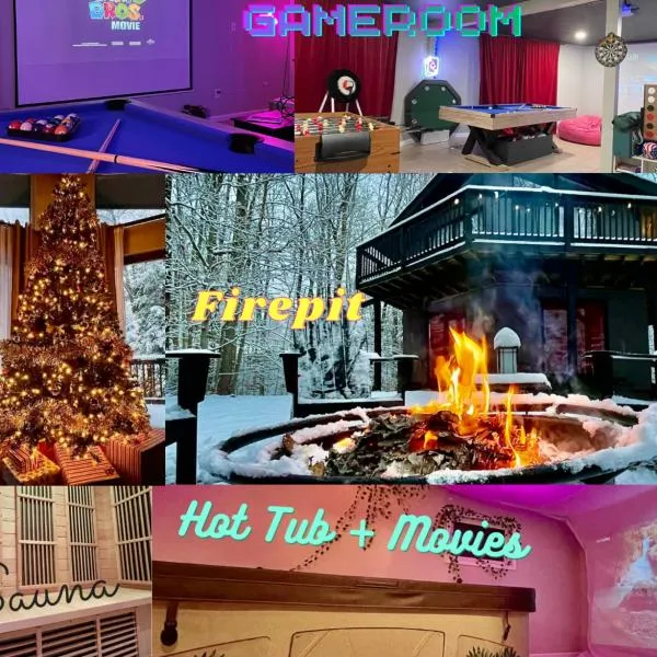 Zen Spa Oasis Retreat Sauna/Hotub/Firepit/Fun/Gameroom，位于Blakeslee的酒店