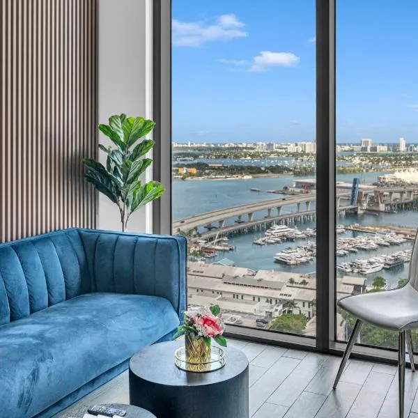 Miami City Lights 2BR 2BA，位于迈阿密的酒店