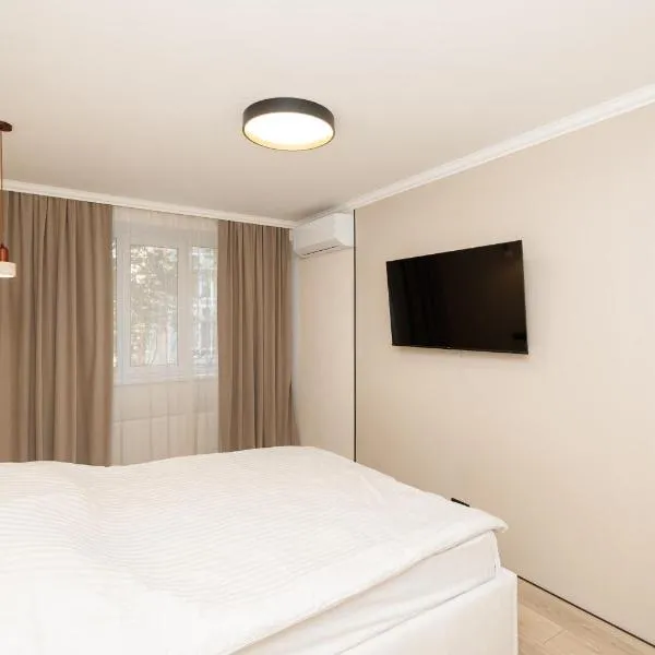 Modern & Cozy 1-Bedroom Apartment in Chisinau，位于基希讷乌的酒店