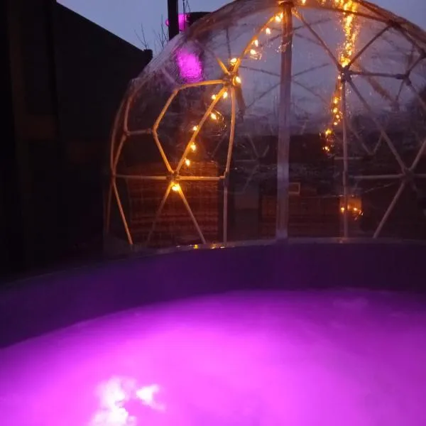 Love room avec Spa privatif "la Courtisane" - Sofa Tantra, terasse, salon d'hiver sous dôme transparent chauffé - love-room-alsace-67，位于尼德布龙莱班的酒店