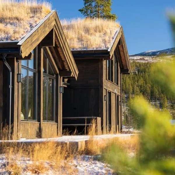 Ny og moderne hytte med sauna, jacuzzi og eget spillrom med biljard og dart Gratis elbillading og strøm inkludert i prisen，位于弗洛的酒店