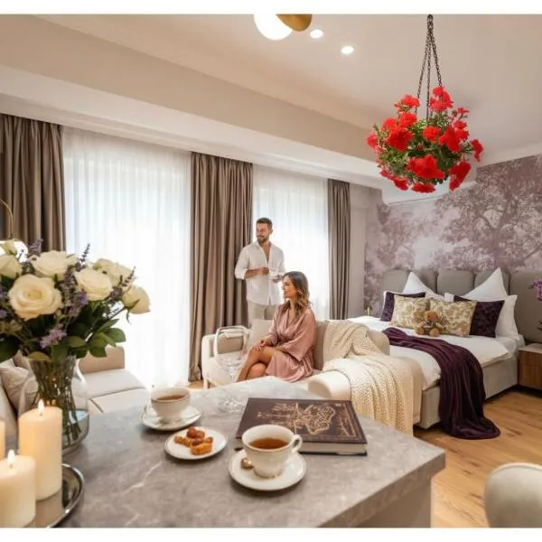 Modern Nature-Themed Studio by Blvd 16B7 with Tree Art - Pipera，位于皮帕若的酒店