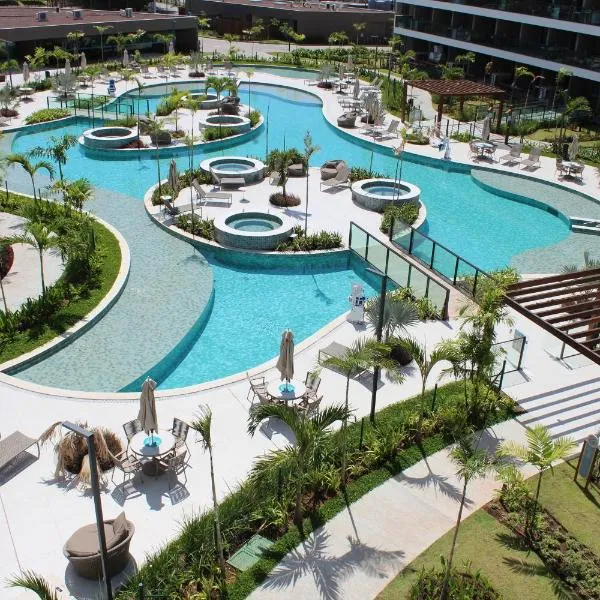 Flat Premium novo e completo na Praia Muro Alto - Porto de Galinhas，位于伊波茹卡的酒店