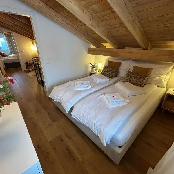 Swiss Horizon - Penthouse mit Aussicht & Liftnähe auf 2 Etagen，位于Flums的酒店